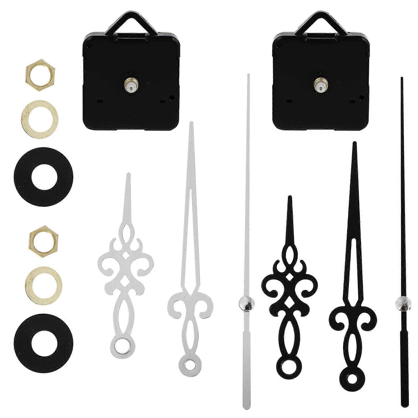 Quiet Clock Movement 2Pcs for Durable Plastic Clock Parts Use