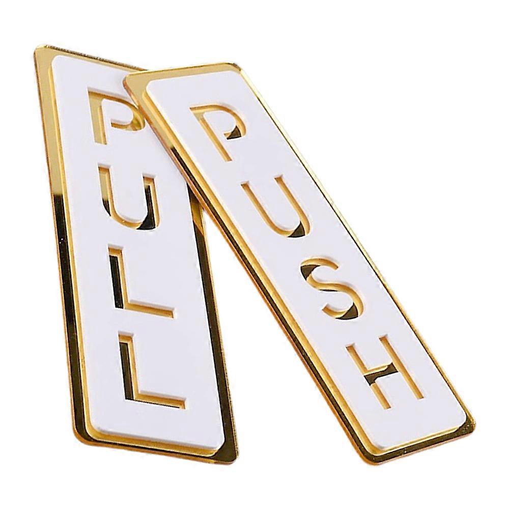 Push Pull Door Sign Acrylic Double Layer Push Pull Sign 2Pcs for Entrance