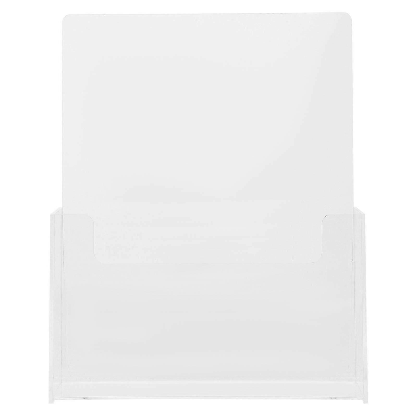 Transparent Acrylic Brochure Holder for Document Display Office Use