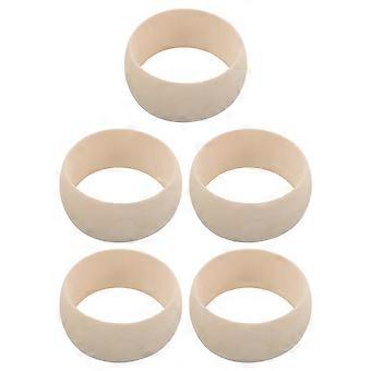 5pcs Bracelet en bois : Bracelets en bois ronds non finis vierges - Bracelets en bois naturel pour la fabrication de bijoux de bricolage Accessoires d’artisanat pour la peinture Arts Crafts