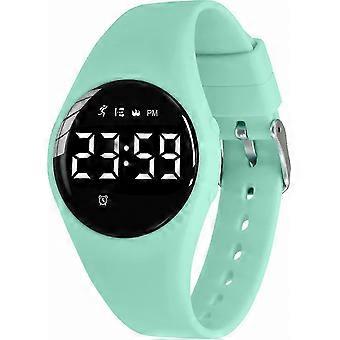 Orologio sportivo digitale per ragazzi e ragazze dai 5 ai 16 anni, fitness tracker con sveglia, cronografo, impermeabile - Verde chiaro - Regalo