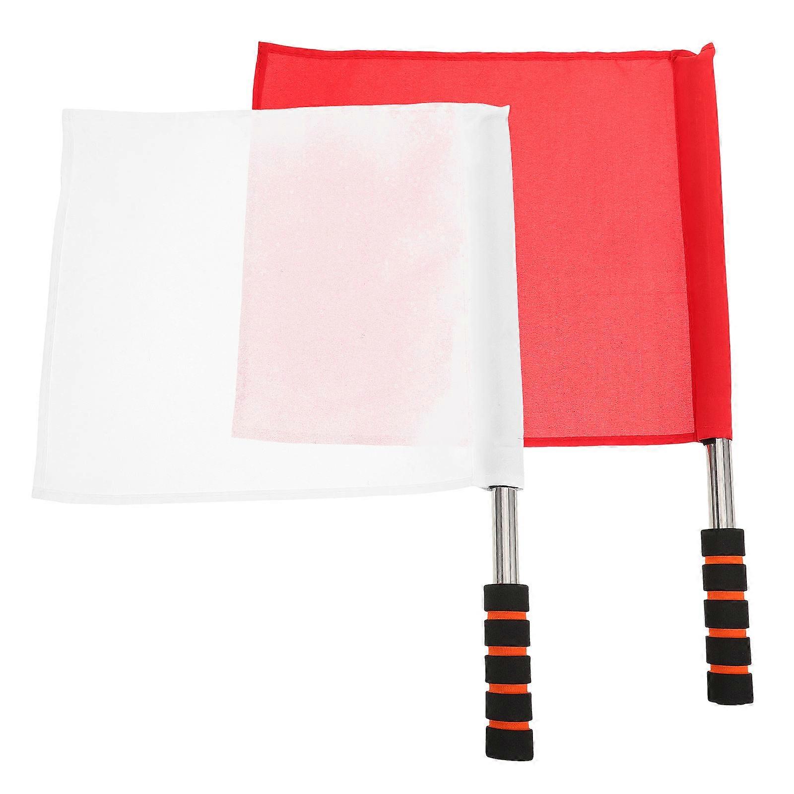 2pcs Match Command Flag Traffic Signal Flags Referee Warning Signal Flags