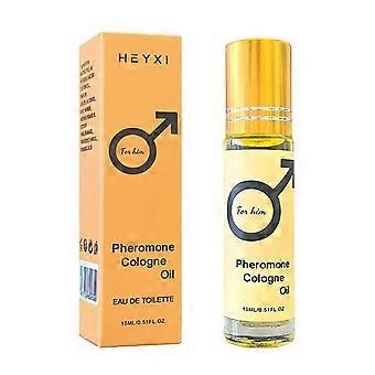 HEYXI Pheromone Cologne Perfume Oil - 15ml Roll On, Long Lasting, Yellow
