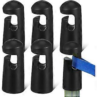 6PCS Universal Trampoline Bar Caps Heavy Duty G-Hook Trampoline Rod Cap for Net Poles Accessories Enclosure Poles Enhanced Safety Protection Wear-Resi
