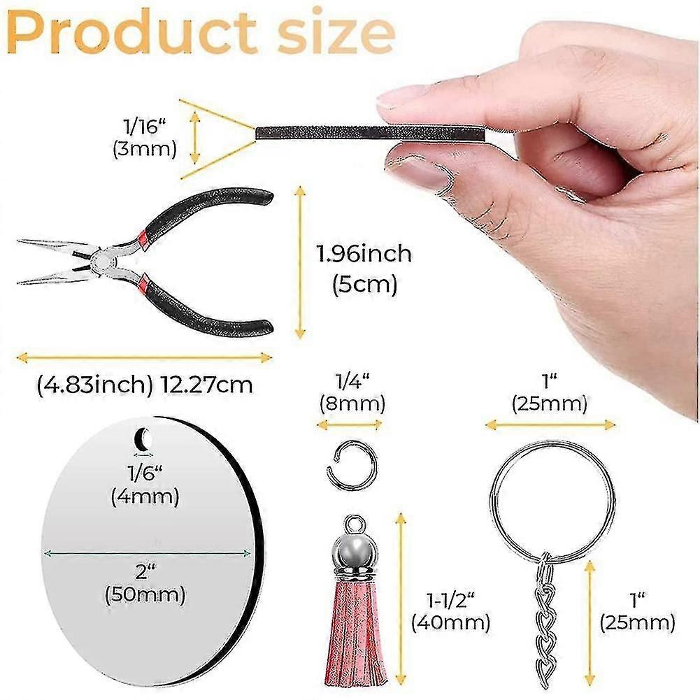 151pc Sublimation Keychain Blanks- Diy Keychains Compatible With Crafts - Coated