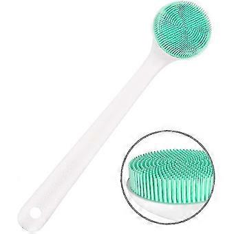 Bath Brush With Long Handle, Silicone Back Brush, Body Brush Dry Brush With Long