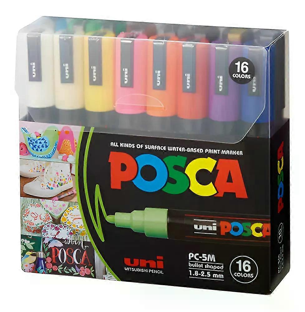 Posca Marker Set 5 m 16 Farben Marker & Textmarker