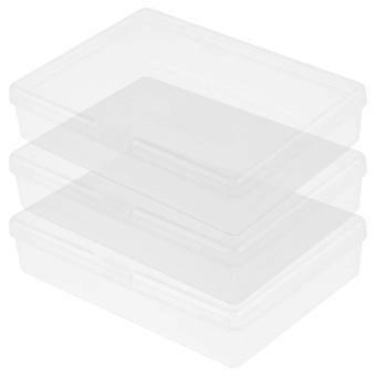 Transparent Playing Card Storage Box Plastic Case for Storage 3Pcs