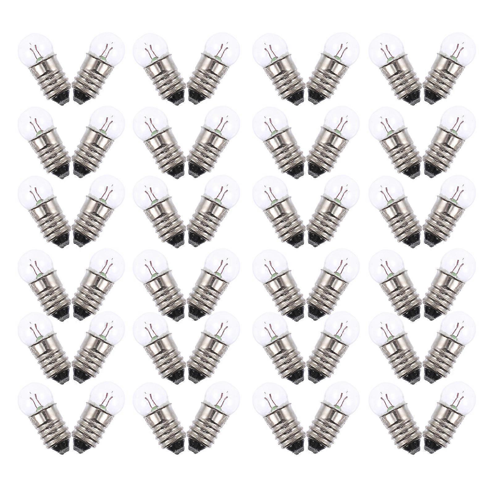 50pcs Practical 3.8V E10 Round Small Light Bulb Physical Laboratory DIY Material