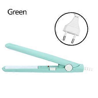 Mini lisseur 2 en 1 en céramique tourmaline, plaque chauffante, boucleur plat, vert matcha-cr