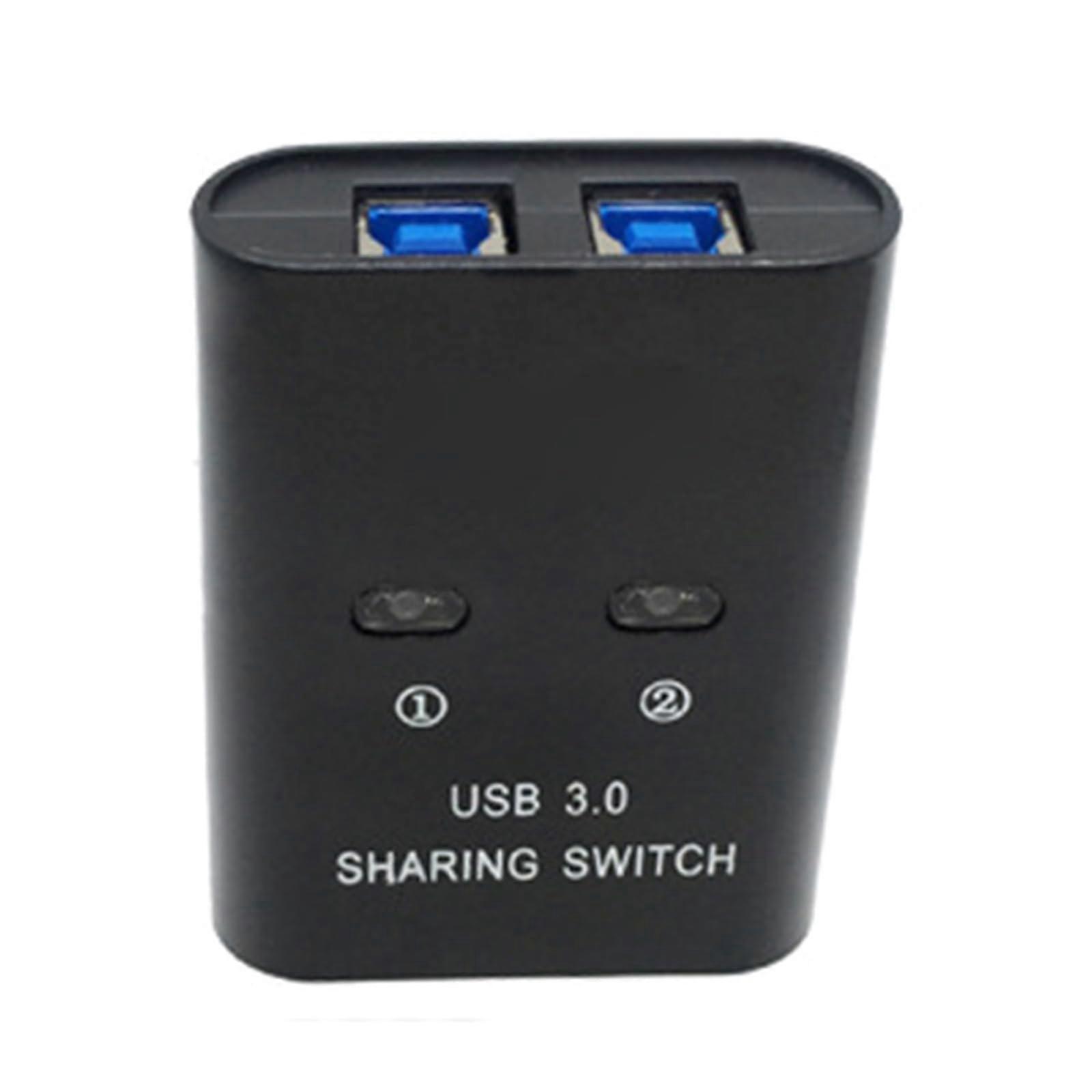 USB 3.0 Printer Sharing Switch Box Speed OneButton Switching for Dual Computer Sharing
