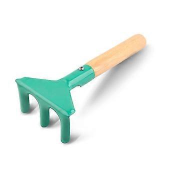 Kids Garden Tools Set Iron Powder Coated Wooden Handle for Planting Shoveling Soil Outdoor Play