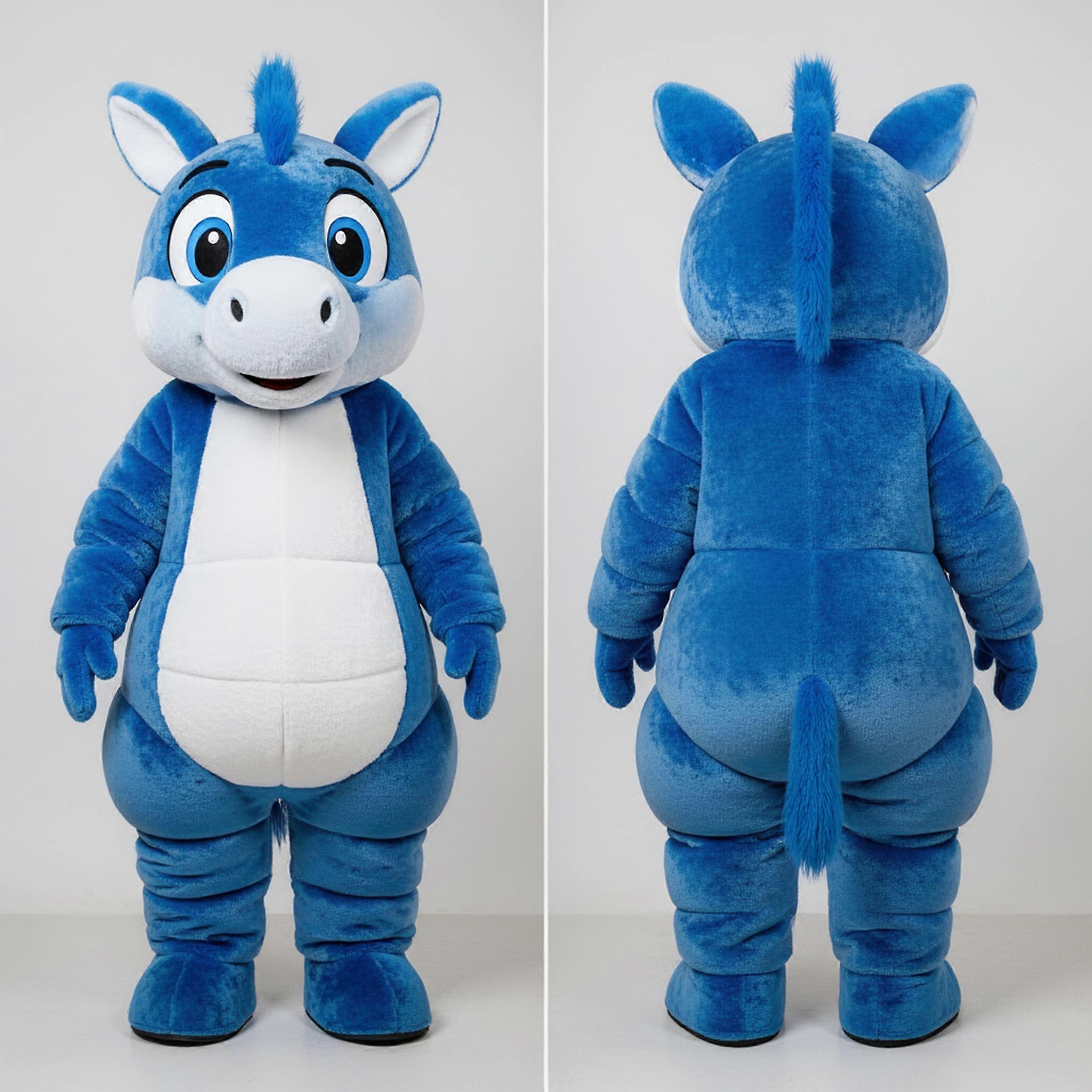 MASTICOT Blue Striped Quagga Mascot
