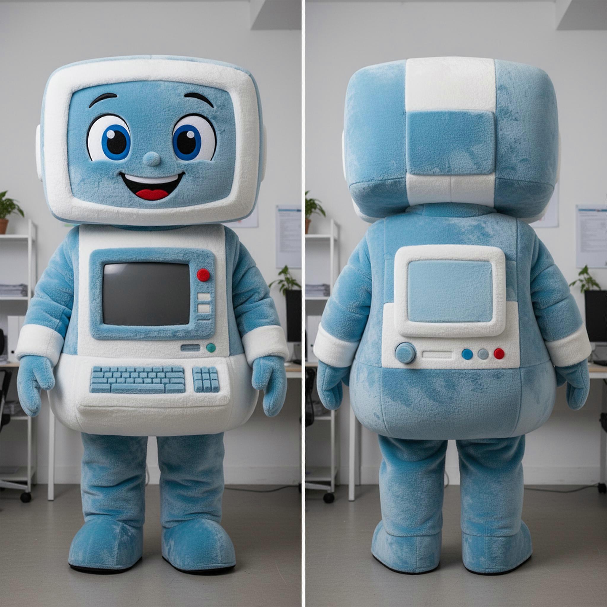 MASTICOT Navy Blue Velvety Computer Mascot