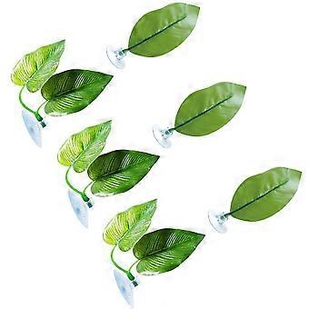Artificial Landscape Leaves Aquarium Plant for Decoration 6Pcs Plastic