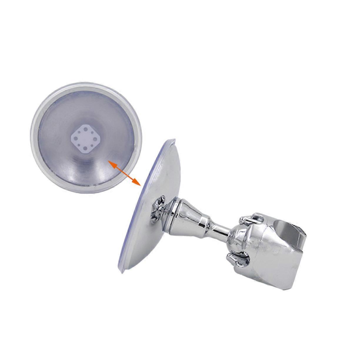 Silver Shower Head Held Adjustable Suction Bracket Bathroom Use