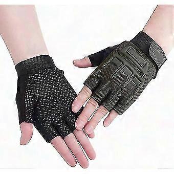 Luvas de ciclismo infantis de meio dedo - Com aderência em gel antiderrapante, compatíveis com esportes, academia e corridas. Ideais para meninos e meninas.