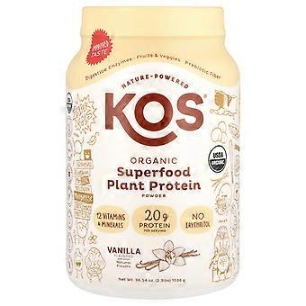 KOS, Organic Superfood Plant Protein Powder, Vanilla, 2.3 lbs (1,036 g)