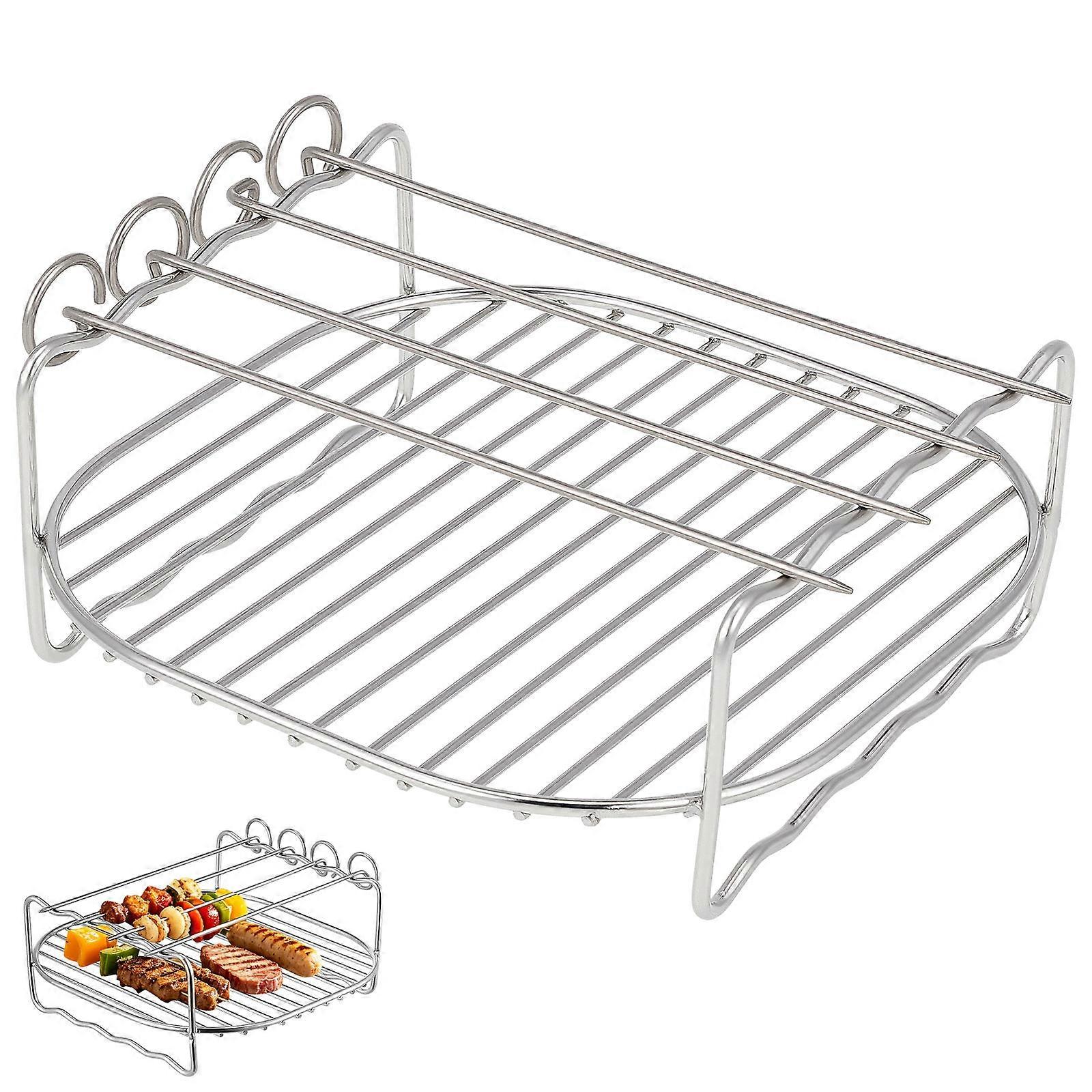 Kitchen Multi-Purpose Rack Fryer Rack for Cooking Use Silver