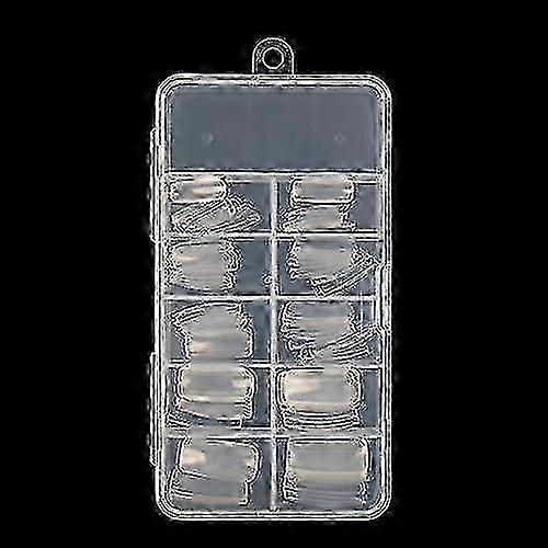 A Transparent Fake Nails Transparent Rectangle Full Coverage Press Nails