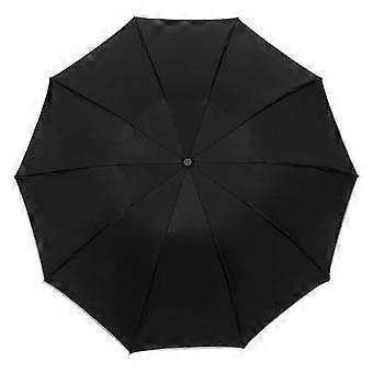 Windproof Automatic Travel Umbrella with Reflective Safety Design and Carabiner Handle