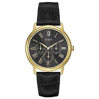 Guess- wafer reloj para Unisex Analógico de Cuarzo con brazalete de Piel sintética W0496G5