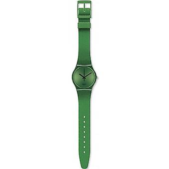 Watch swatch deep shine verd. Unisex Quartz Analog Watch with Silicone Bracelet GG213