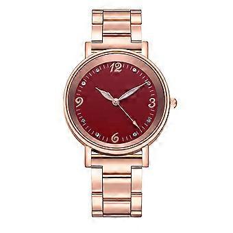 Golden Women Wrist Watch for Decoration 2Pcs Stainless Steel Quartz Watch