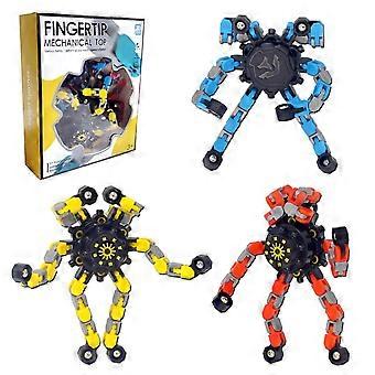 3 Pack Deformable Robot Fidget Spinners for Kids, Dual Play Modes, Smooth Spin, Durable Design