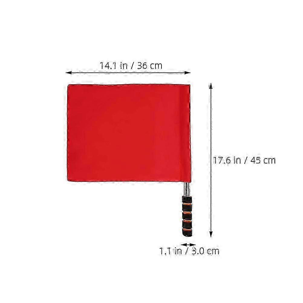 2Pcs Handheld Signal Flags Multi-Function Red Conducting Flag