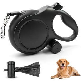 8m Retractable Dog Lead for Large Dogs up to 50kg, Extendable Dog Lead with 360 Anti-Tangle Tape, Dog Lead Retractable Design with Quick Brake & Lock,