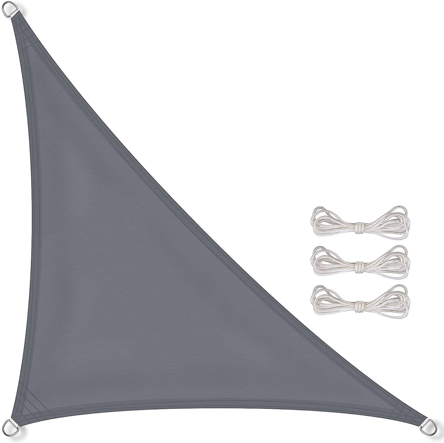 Shade cloth triangle - sun cloth - 7x5x5 m - grey