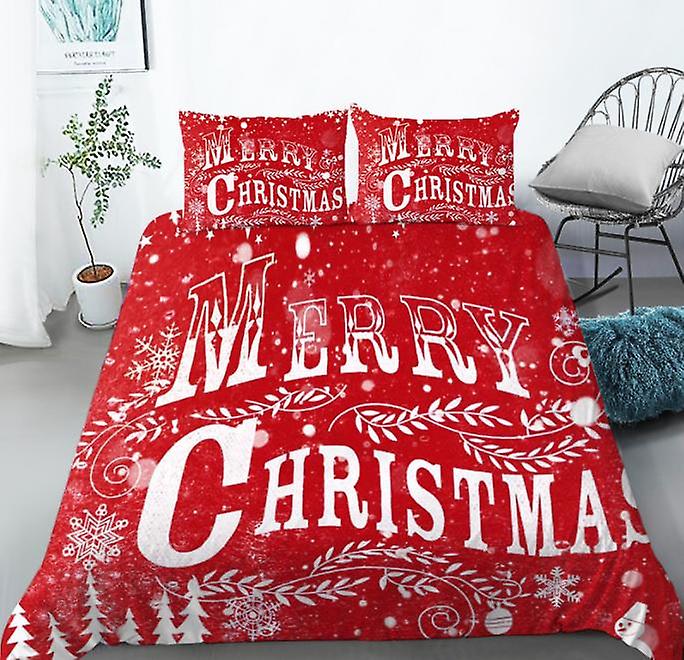 200 New Fashion Digital Printing Christmas Double Bed Quilt Cover Three Pieces
