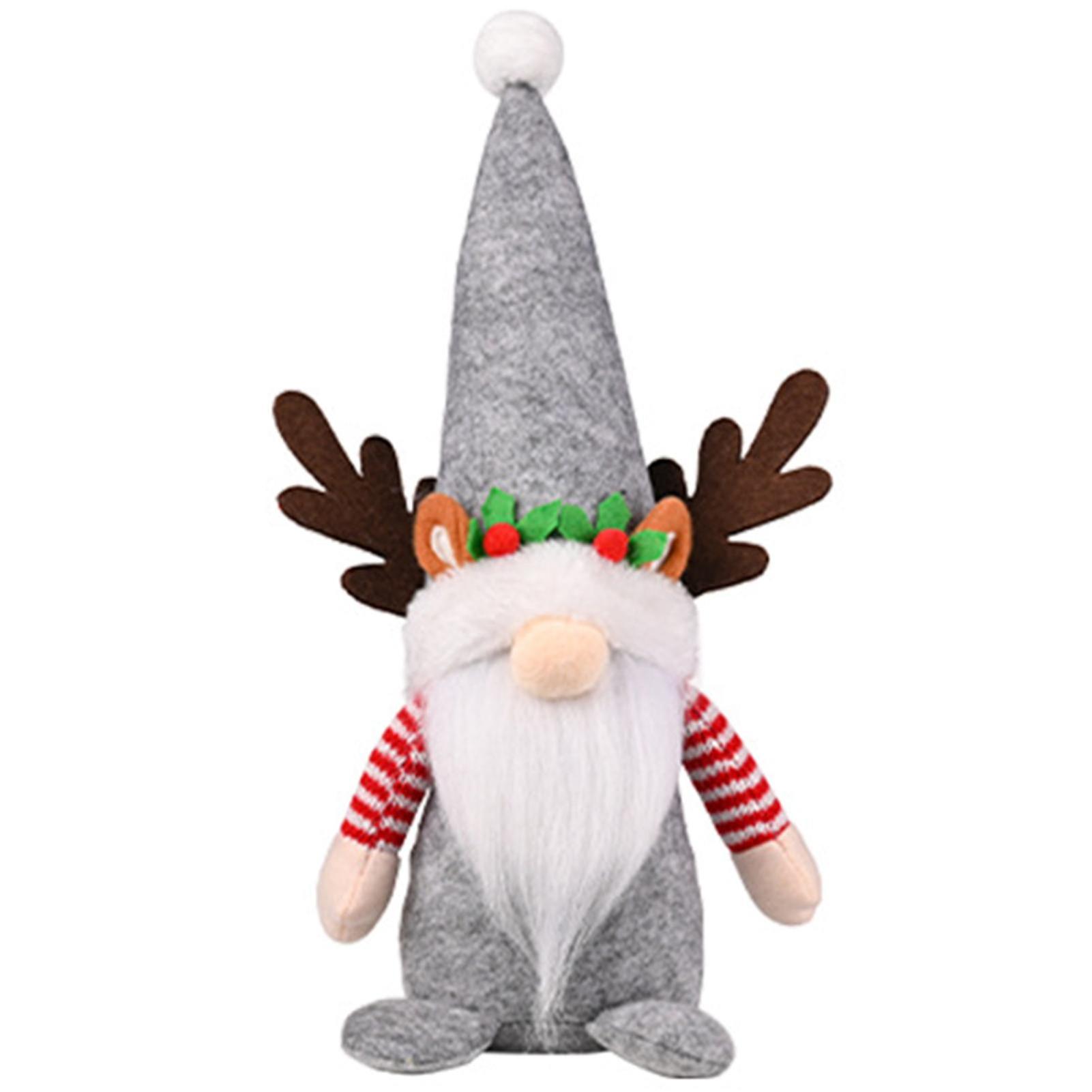 Christmas Gnomes Decorations Elks Hat Fluffy Gnomes