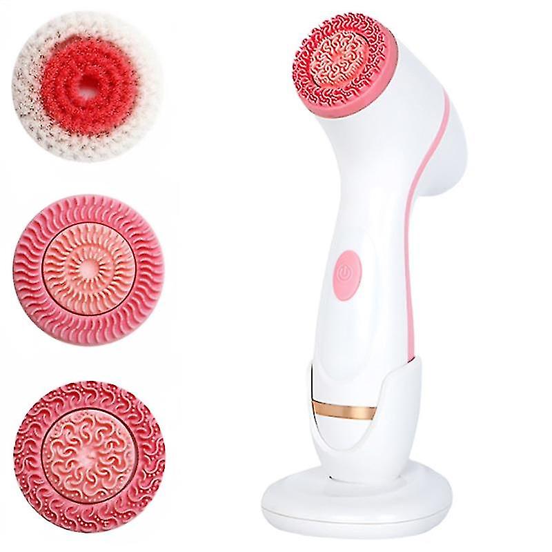 3 In 1 Electric Facial Face Cleansing Brush Silicone Rotating Face Brush Deep Pore Devices