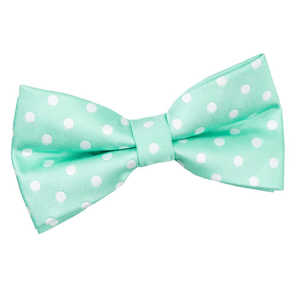 Mint Green Polka Dot Classic Pre-Tied Bow Tie