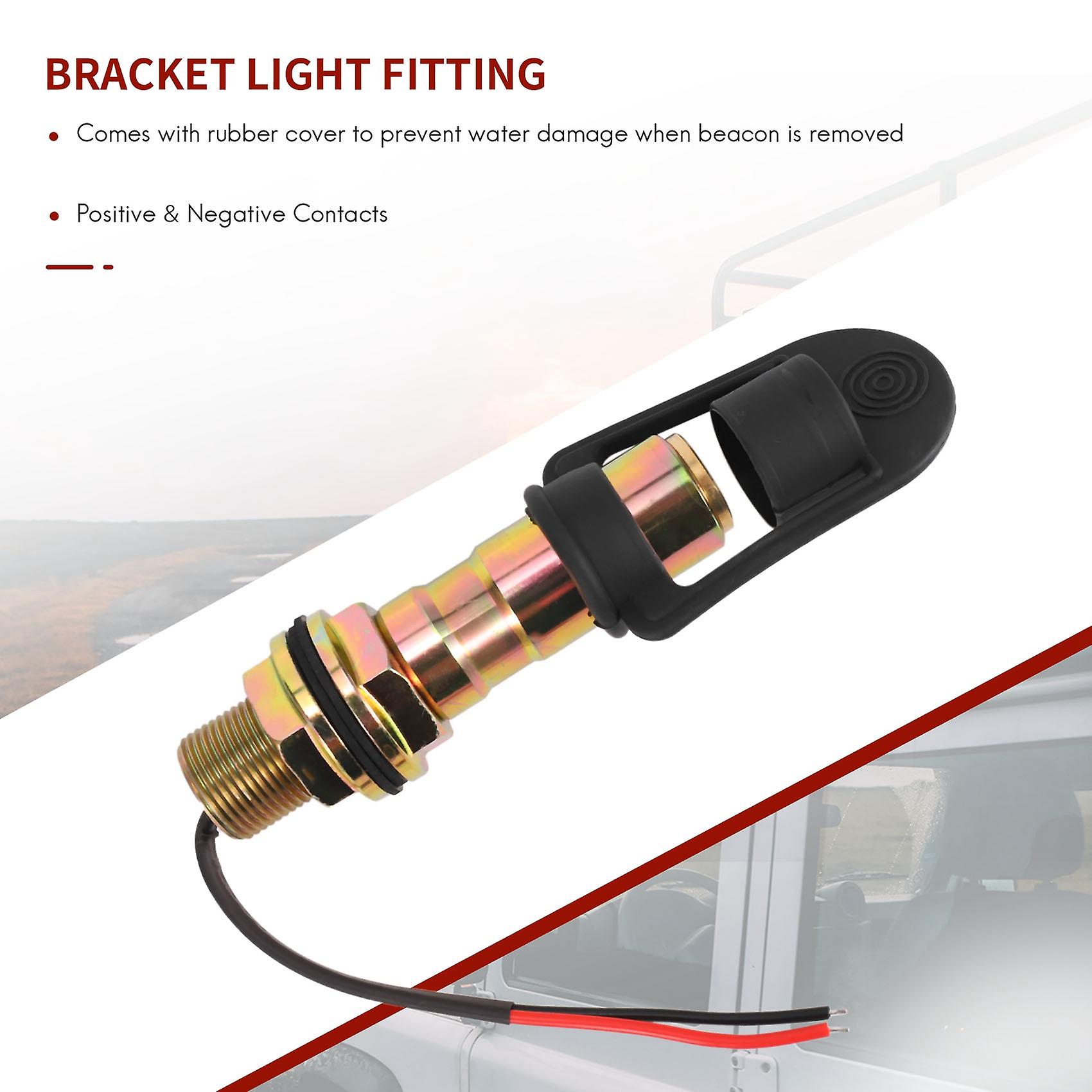 Led Signalleuchte 12 V 2x Flexible DIN Zapfenstange Mit 60 LED Warnleuchten – Orange Blinkend, 12V/24V, Für Fahrzeuge Strobe Led