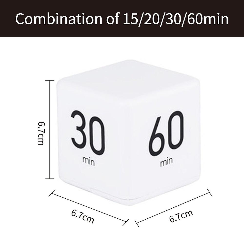 White Color Cube Kitchen Timer Cubic Timer Minutes For Time Management Kids Timer Workout Timer Cooking Accessories Cocina Tools