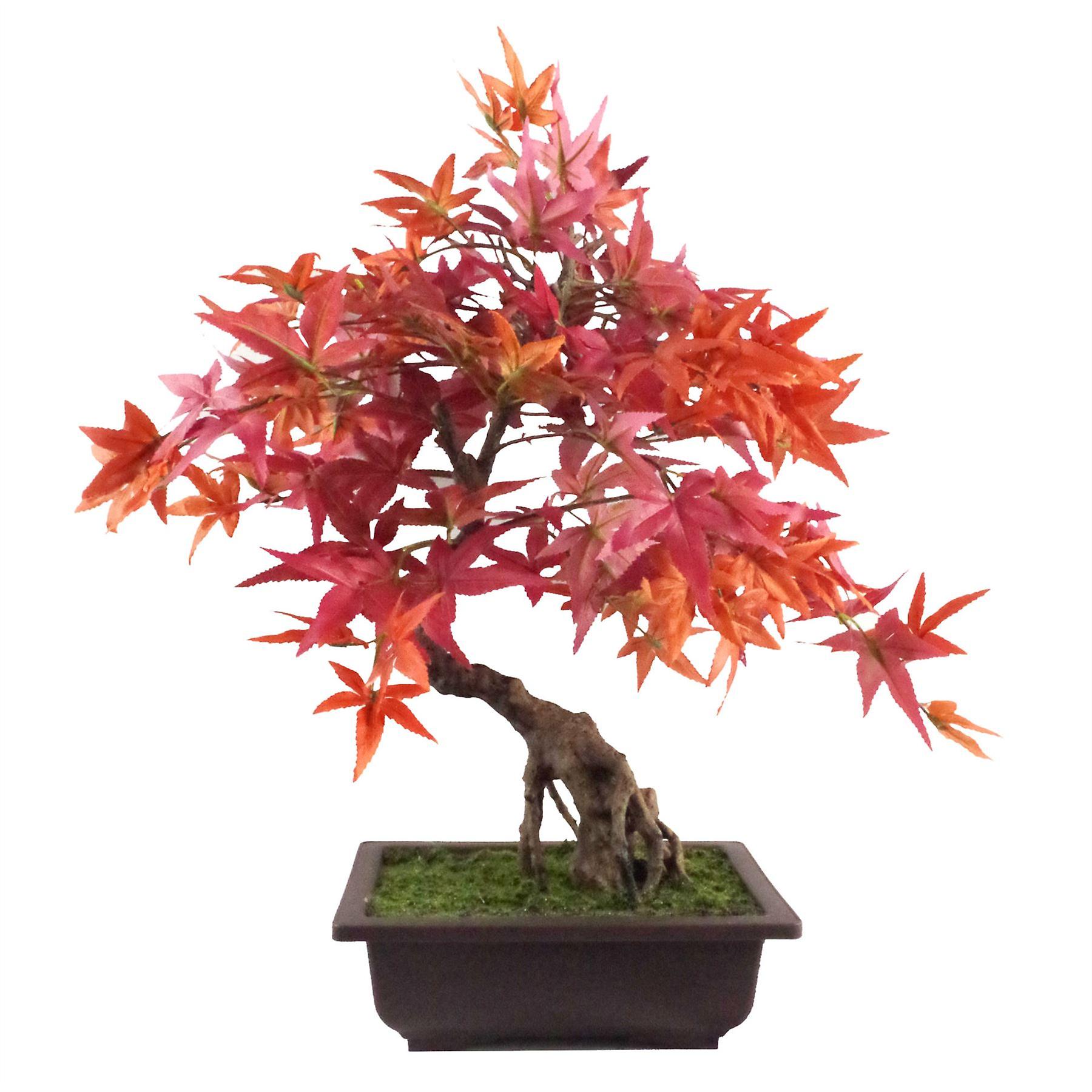 50cm Artificial Red Maple Bonsai Tree