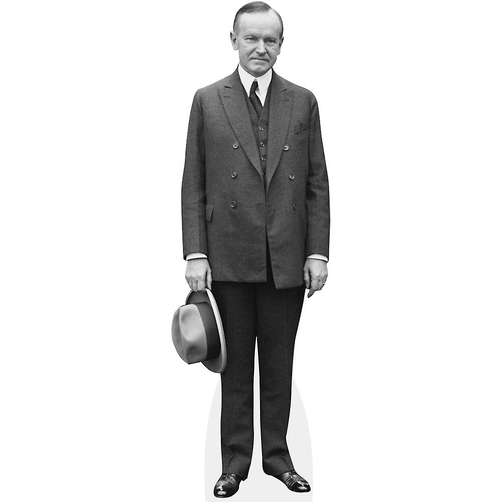 Calvin Coolidge (BW) Cardboard Cutout (lifesize OR mini size). Standee. Stand Up.