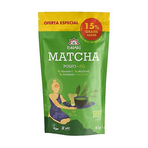 Organic matcha powder 70 gr + 15% free