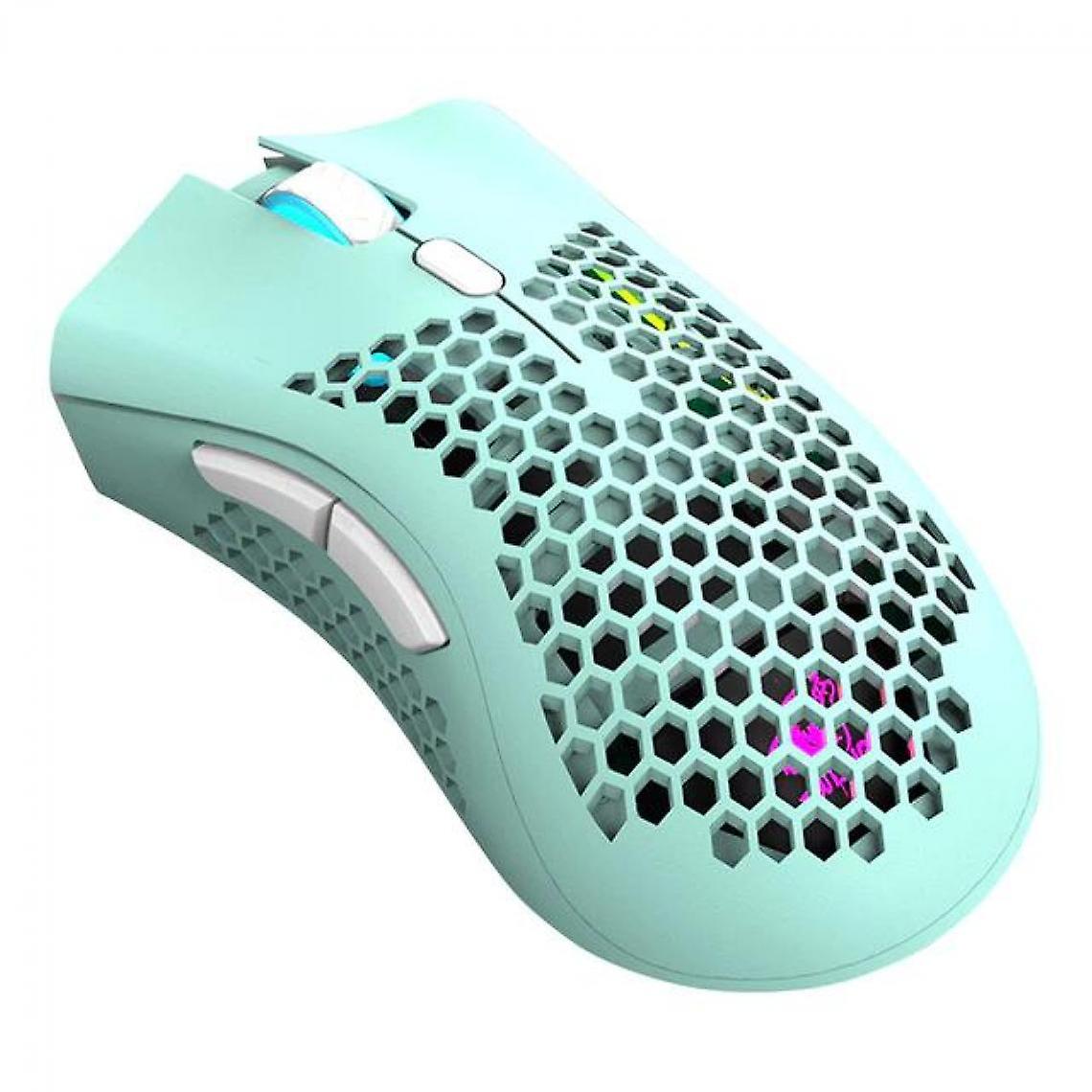 Gaming Mouse 2400 Dpi Cellular Case 2.4ghz Wireless Rechargeable Ergonomic Mouse Rgb Light Hole Pc Gaming Mice | Mouse (green)
