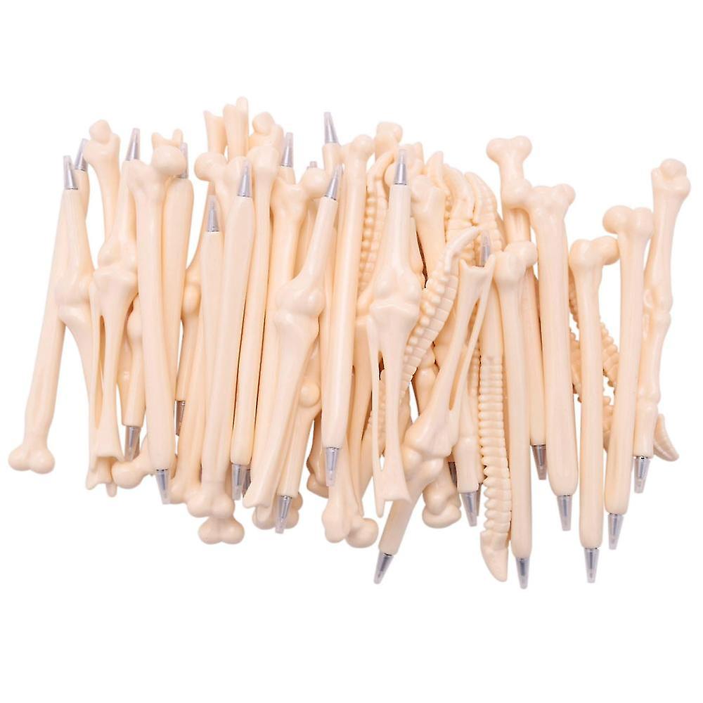 50 جهاز كمبيوتر شخصى / الكثير لوازم الكتابة القلم شكل العظام أقلام حبر جاف هدية إبداعية جديدة مدرسة توريد الحبر الأزرق