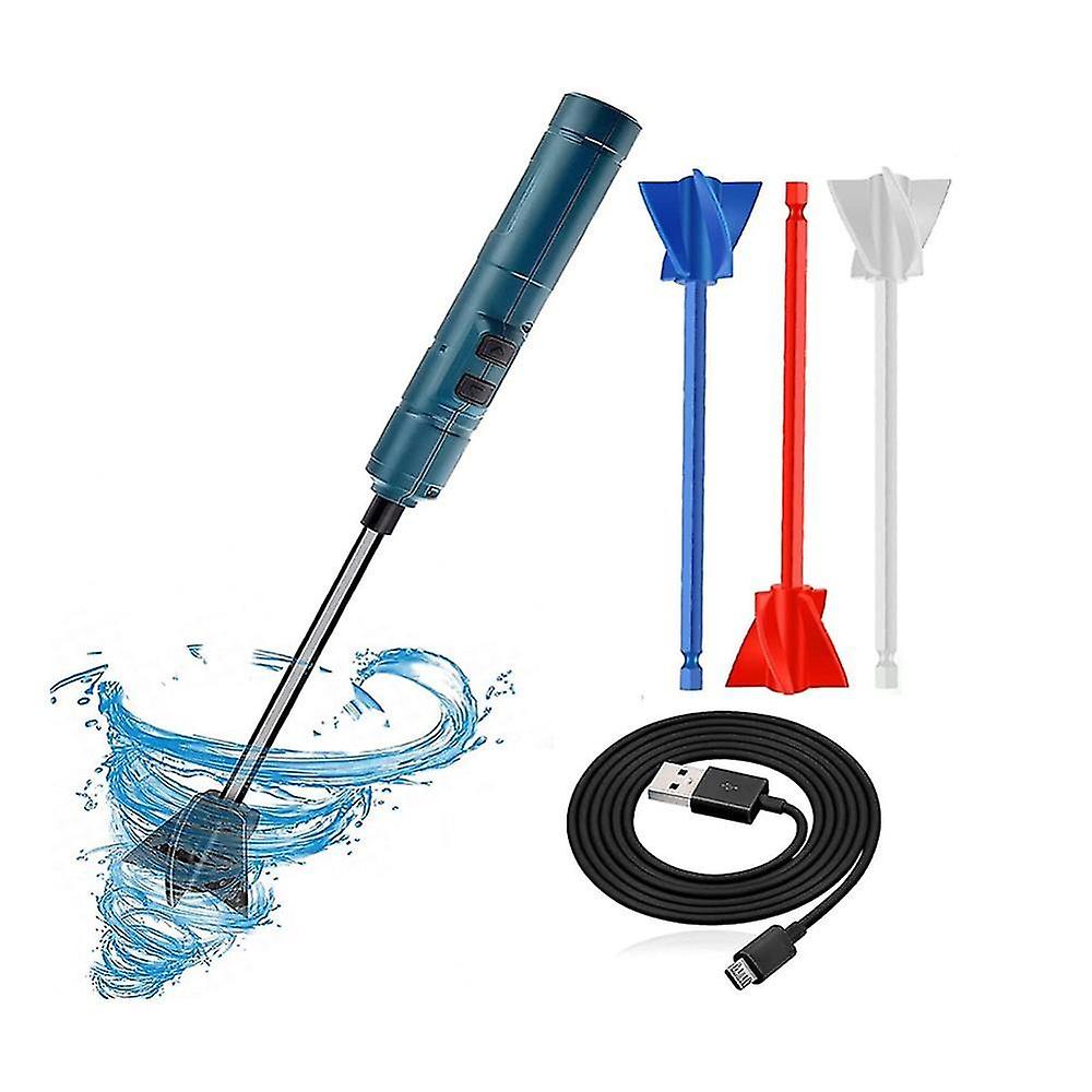 Electric Mixer Rechargeable Powerful Epoxy Mixer Hand-held Resin Stirrer With 4 Reusable Mixer Paddle