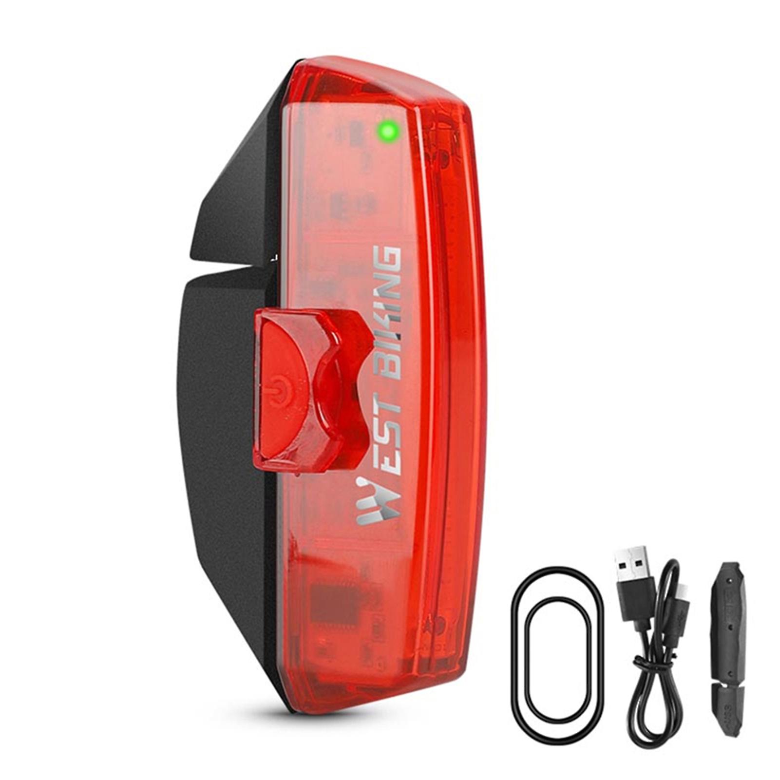 Usb Rechargeable Led Bike Brake Tail Light Smart Sensor Light Waterproof