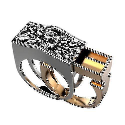 Scomparto invisibile Punk Skull Ring (dimensioni, colore: 8-multicolore