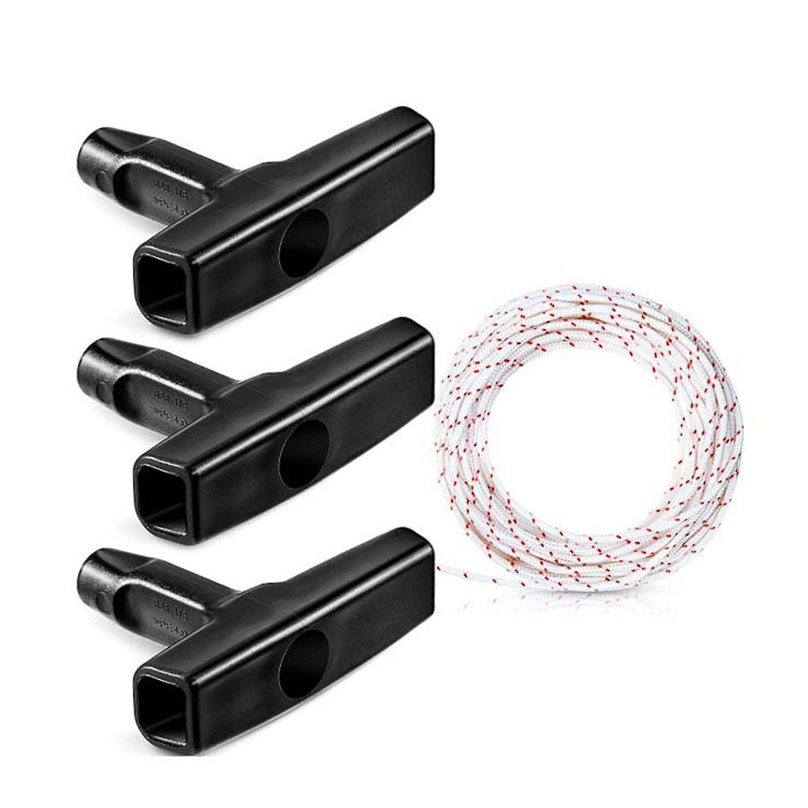 3 Pcs Grass Trimmer Starter Handle Sturdy Reusable Mower Starter Handle Compatible With Lawn Mowers