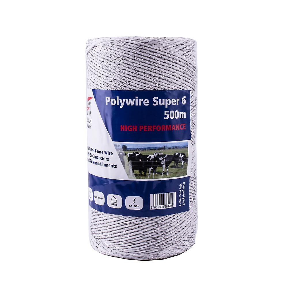 Fenceman Polywire Electric Fence Wire Super 6 500m