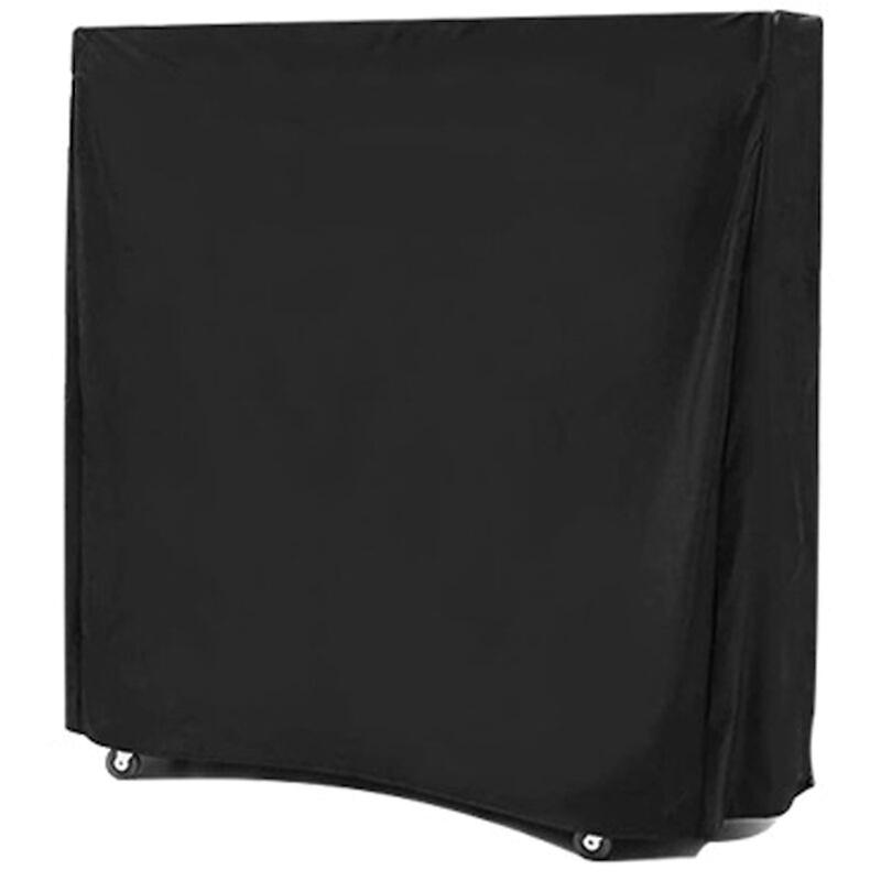Table Tennis Table Cover Waterproof Cover for Ping Pong Table 165 x 70 x 185 cm Black