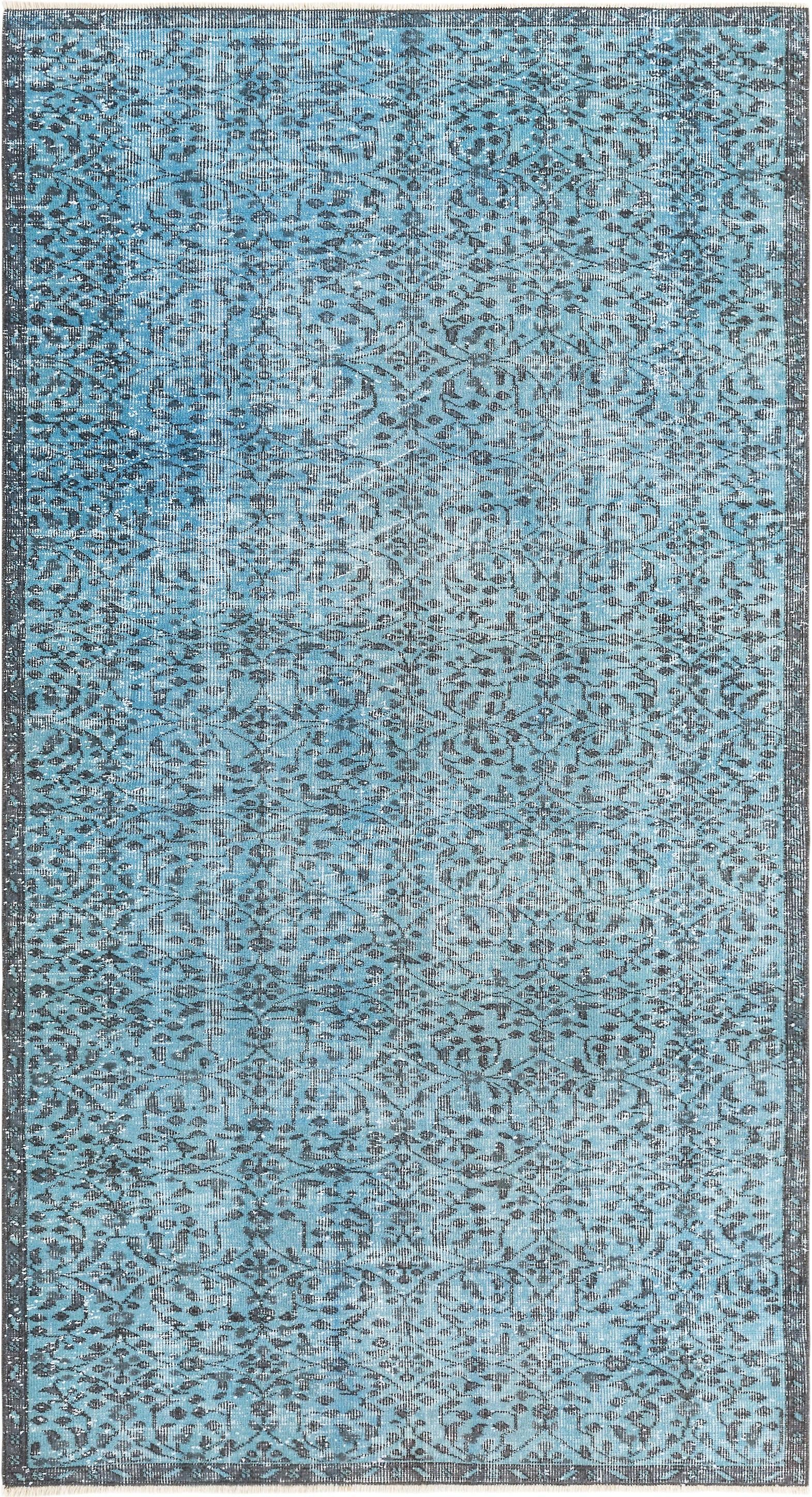 Hadorn Ultra Vintage 140x254 με Γαλάζιο Χειροποίητο Χαλί Γαλοπούλας